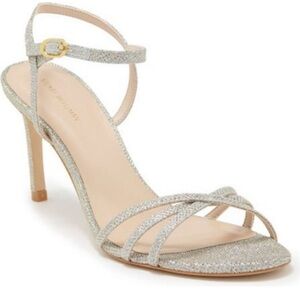 Stuart Weitzman Starla Heels in Platino